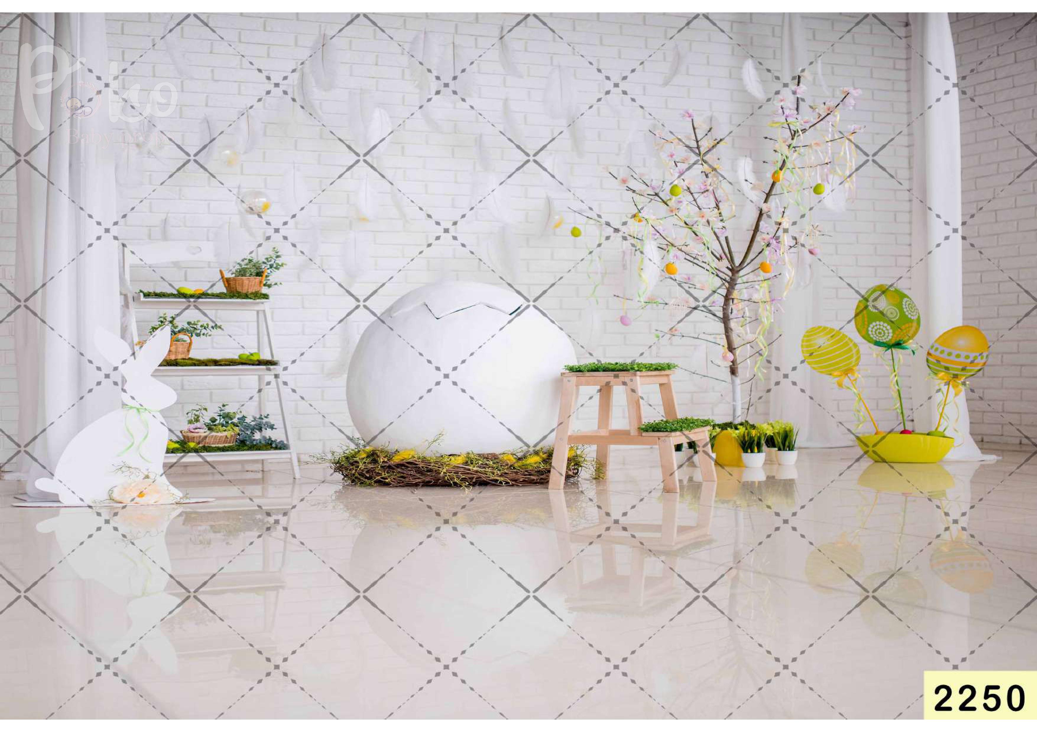 Bunny Easter babyphotoshoot Backdrop