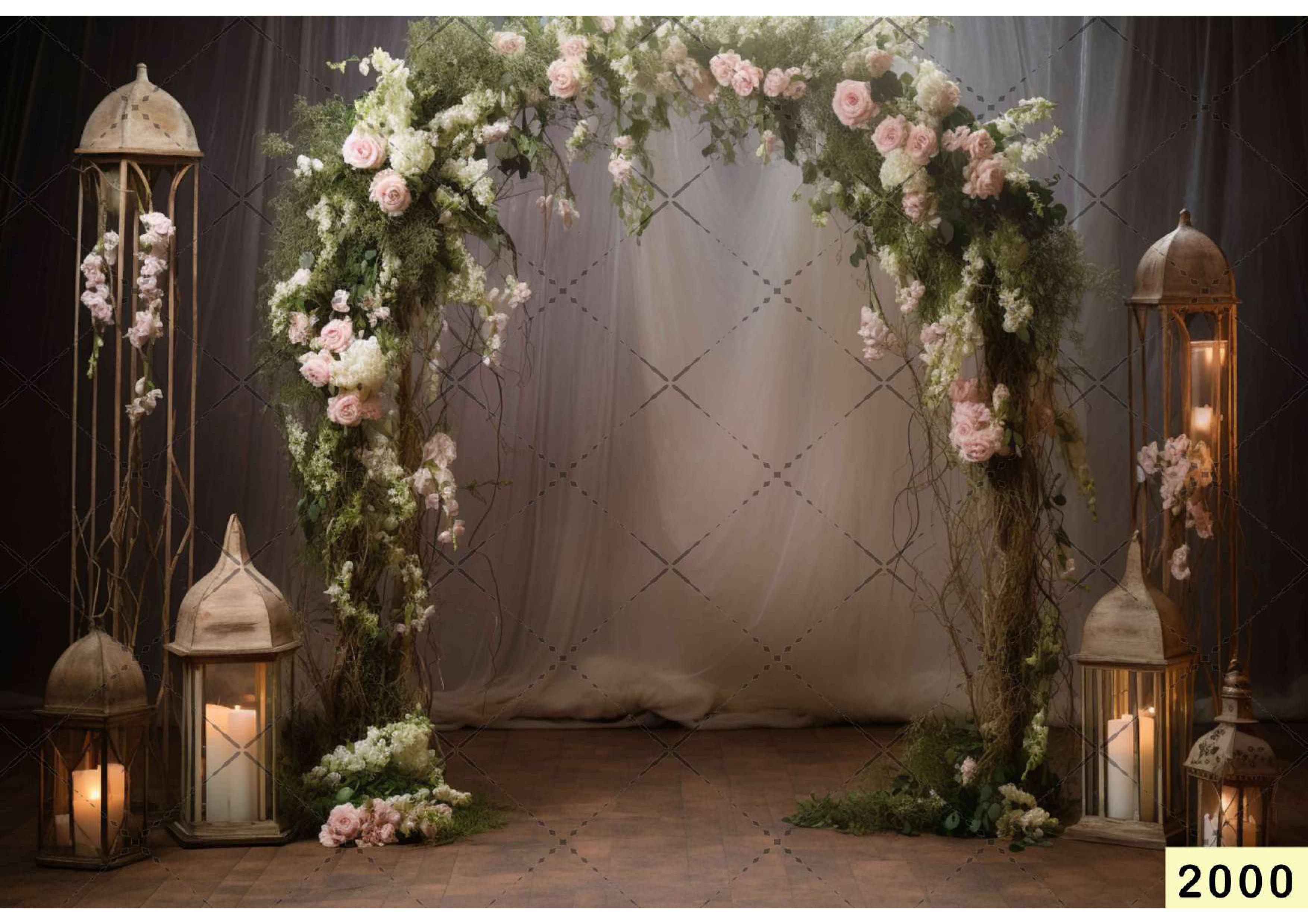 Light Garden Rose Backdrop