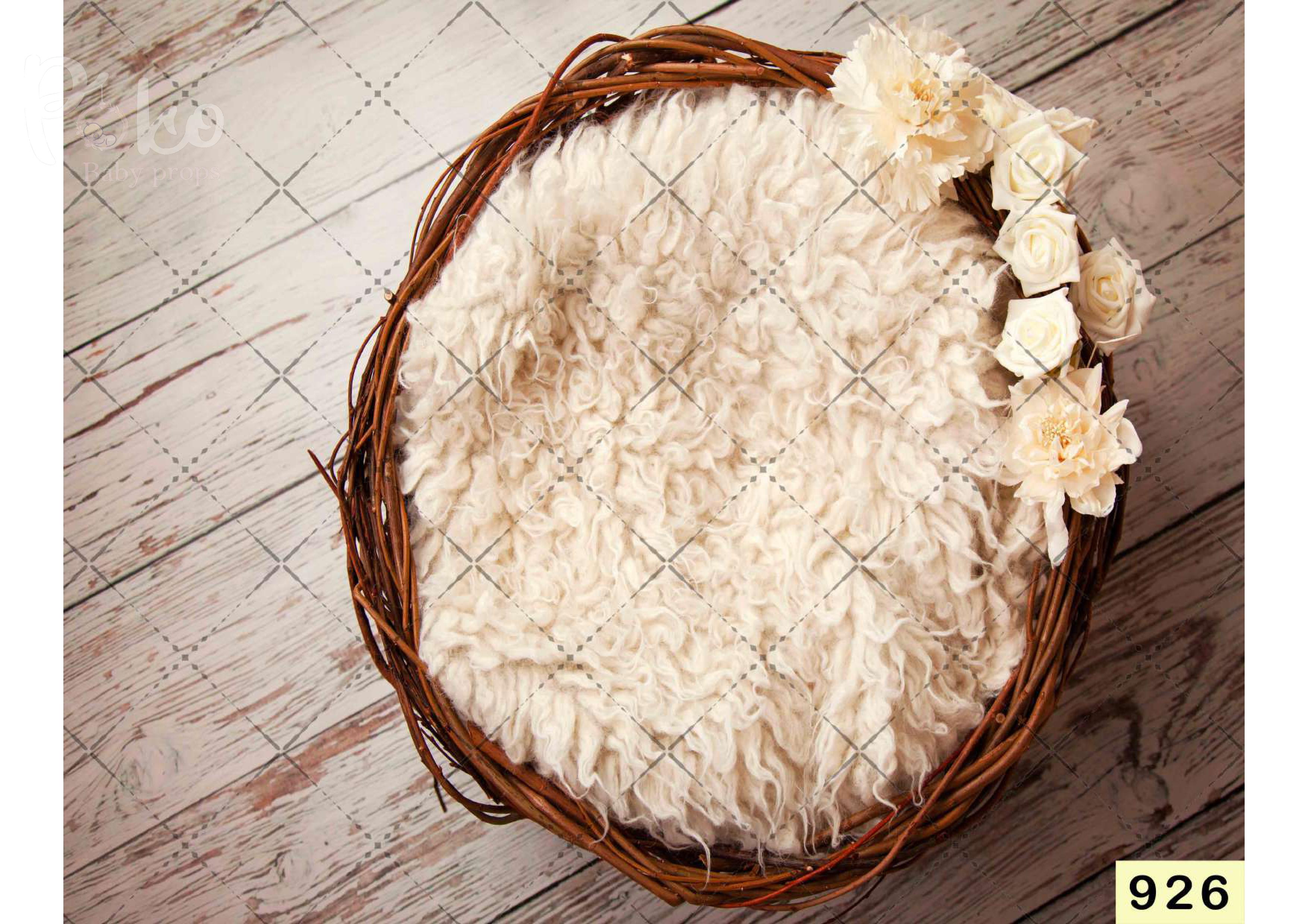 Sandal Rose With Fur Bowl Backdrop