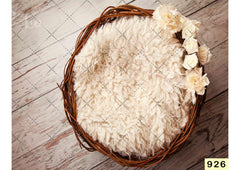 Sandal Rose With Fur Bowl Backdrop