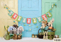 Bunny Toys babyphotoshoot Backdrop