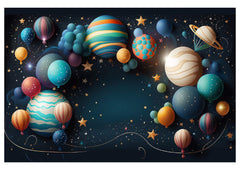 Blue Astronaut Plants babyphotoshoot Backdrop