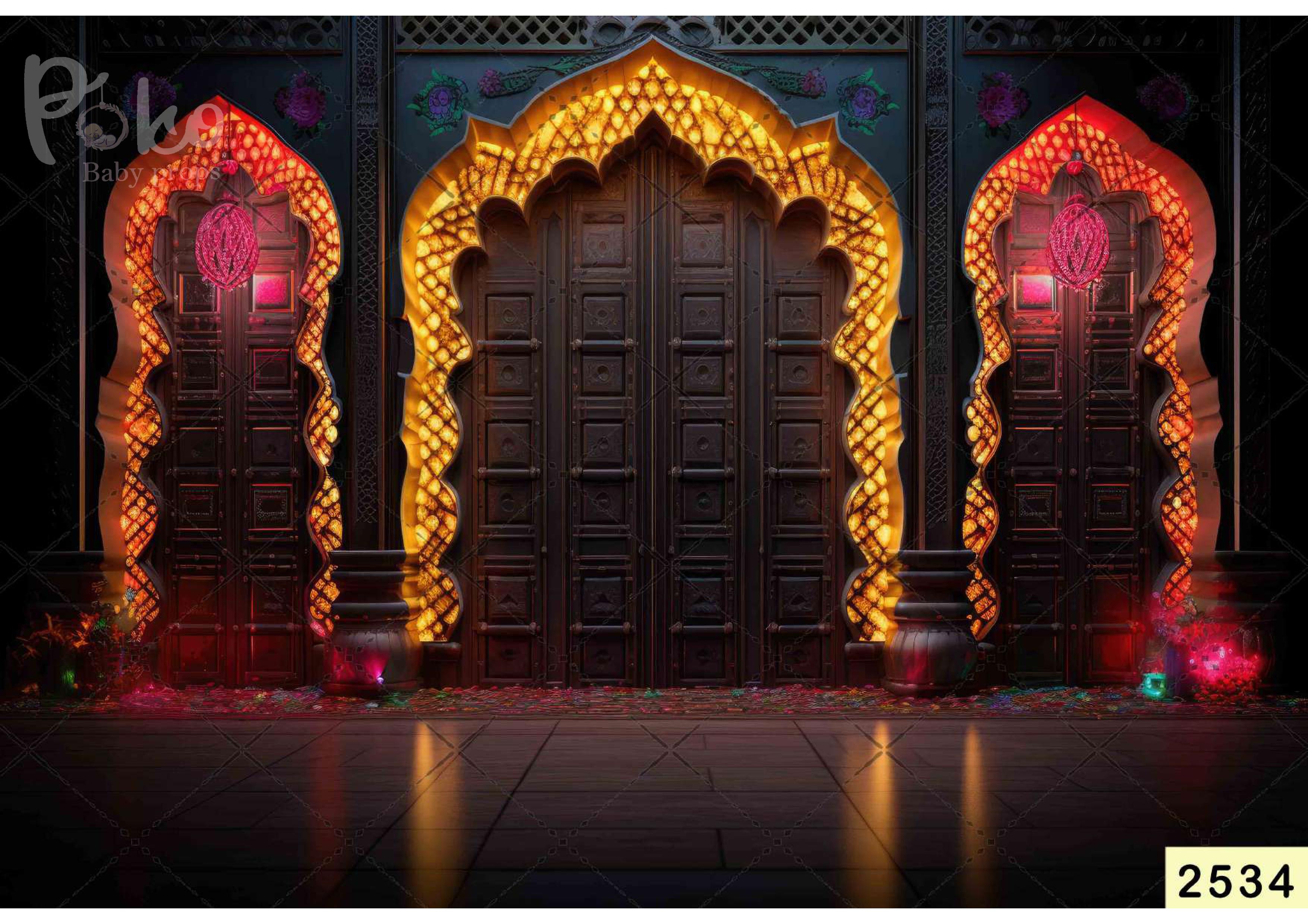 Light Yellow Arch Backdrop