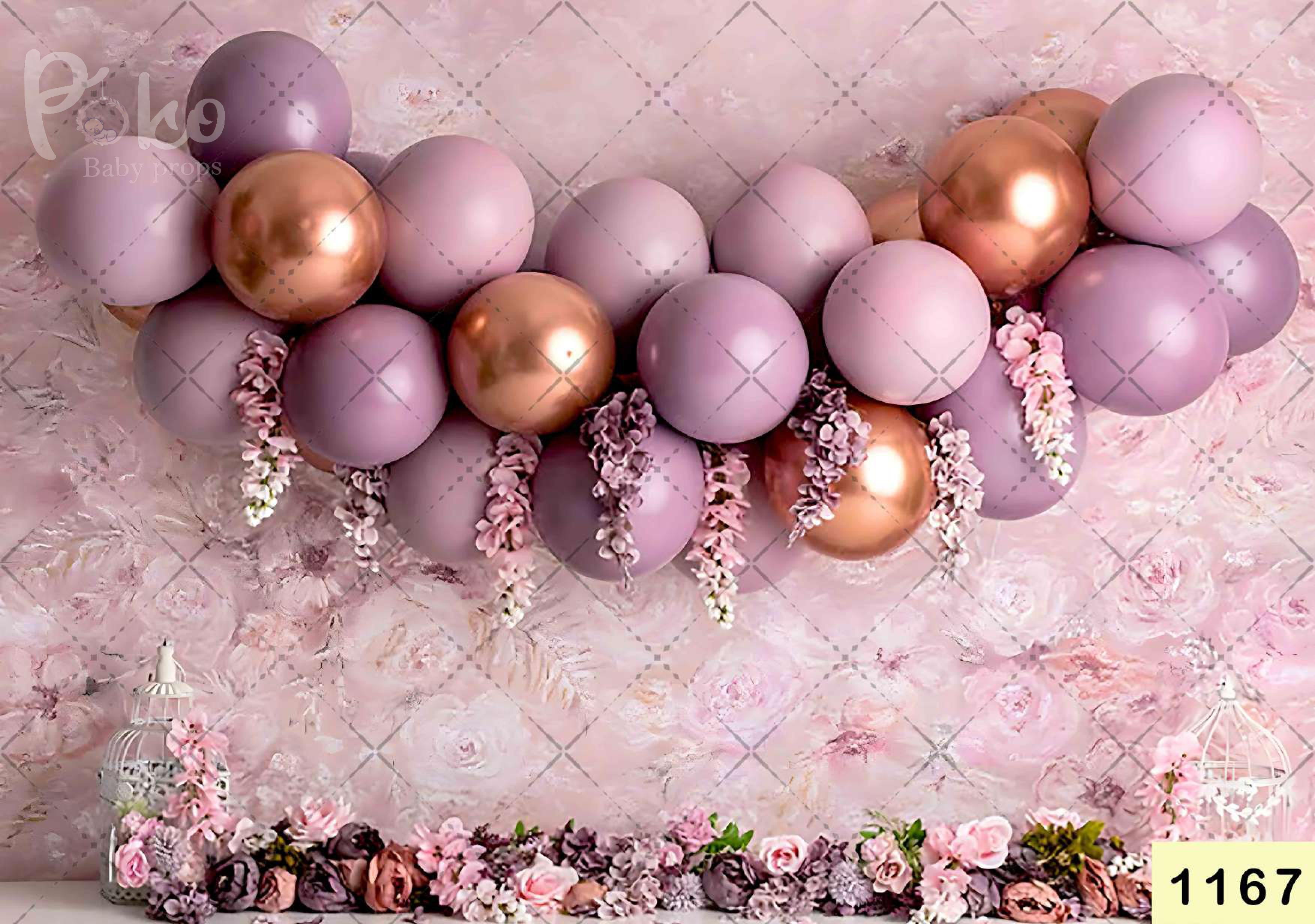 Peach Color Birthday Backdrop