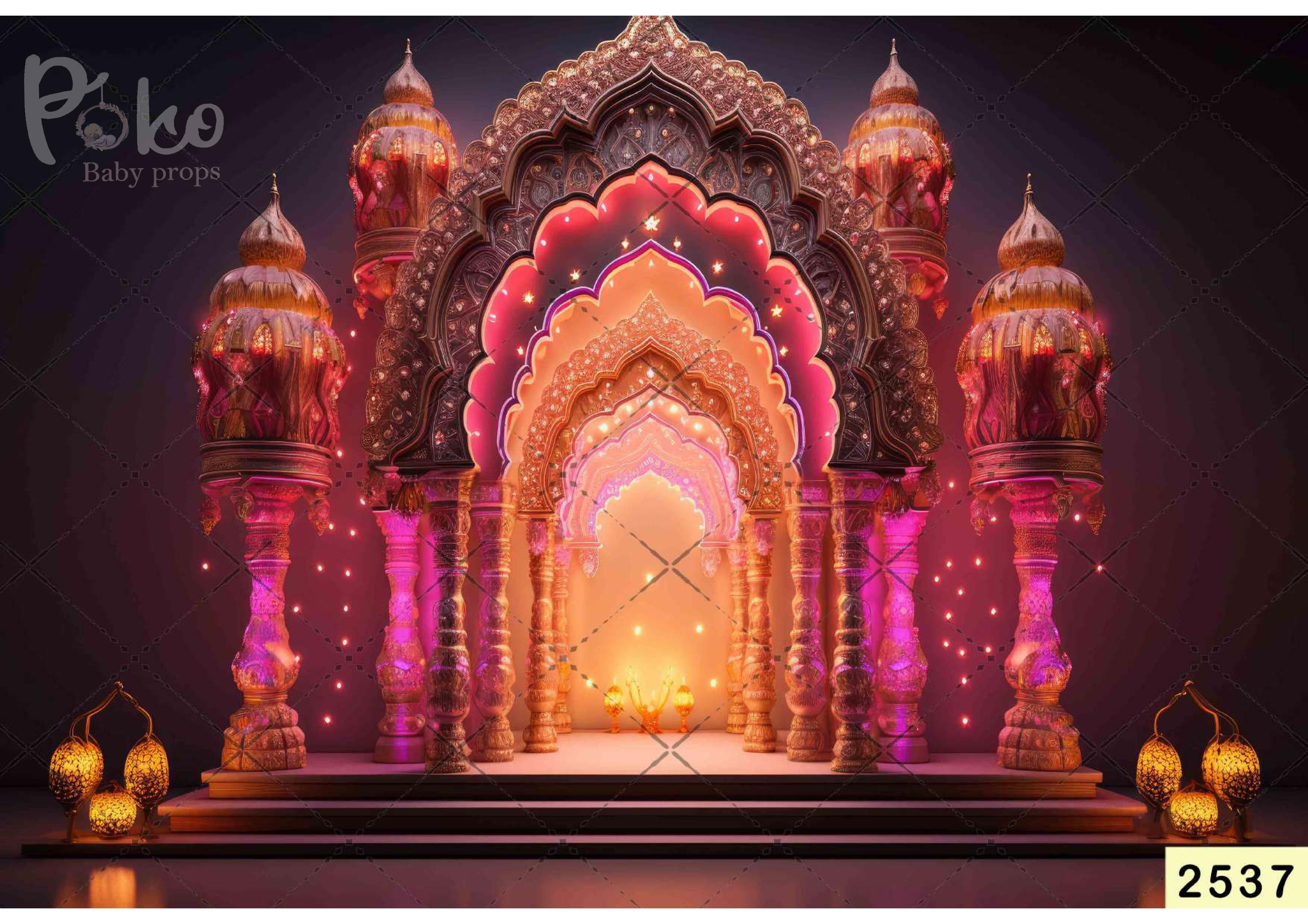 Violet Color With Arch Backdrop