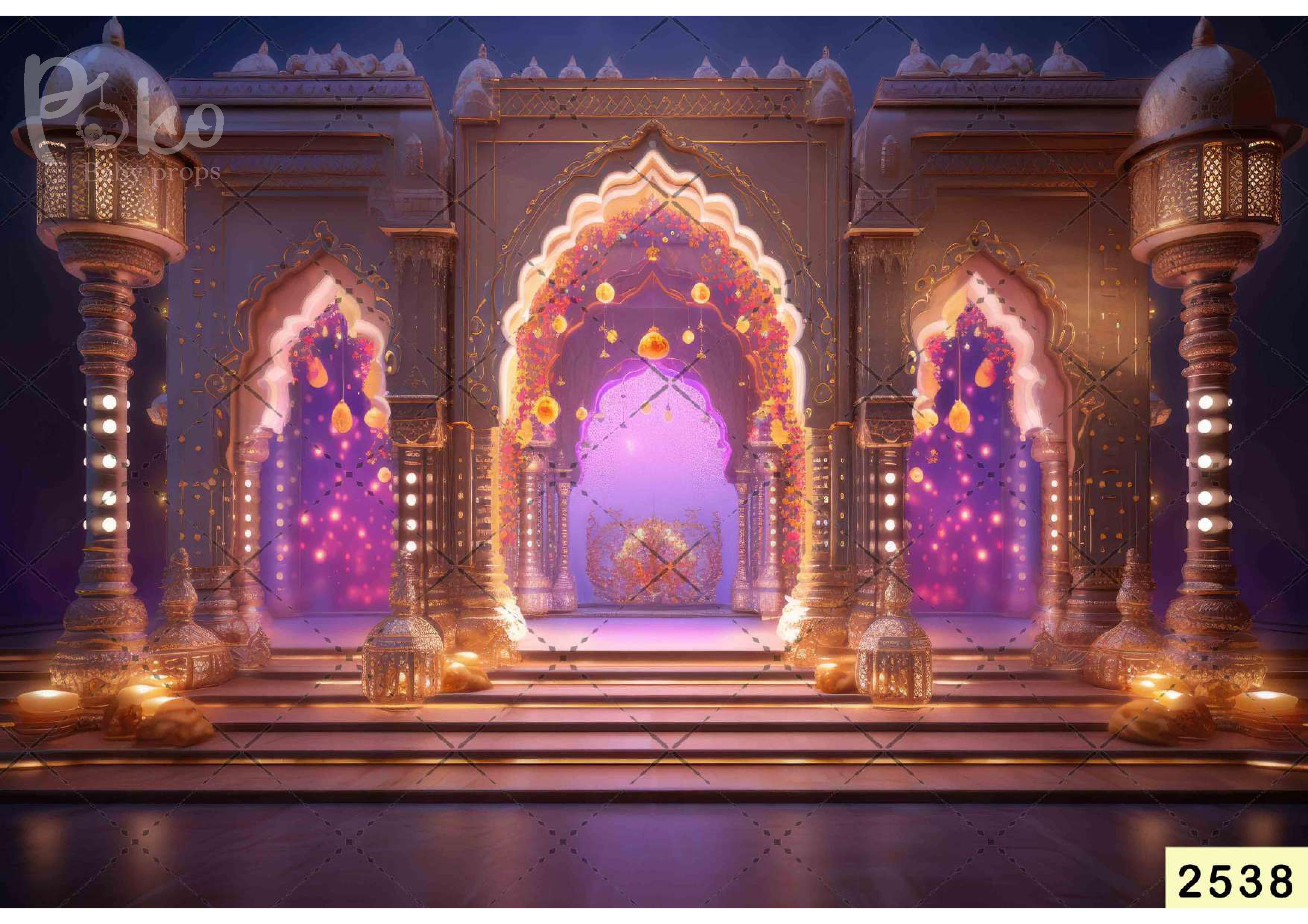 Purple Palace Arch Backdrop
