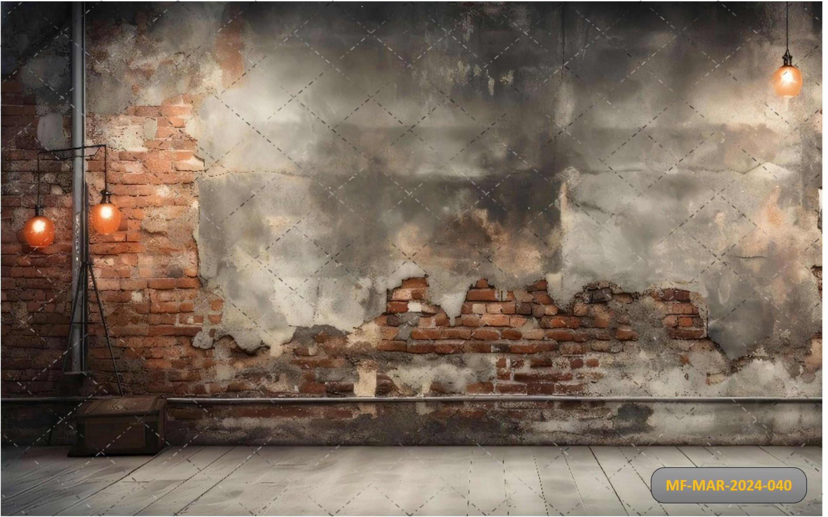 Exposed Brick Wall babyphotoshoot Backdrop