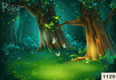 Greenish Trees Backdrop