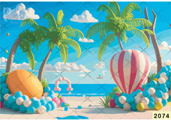 Island Birthday Backdrop