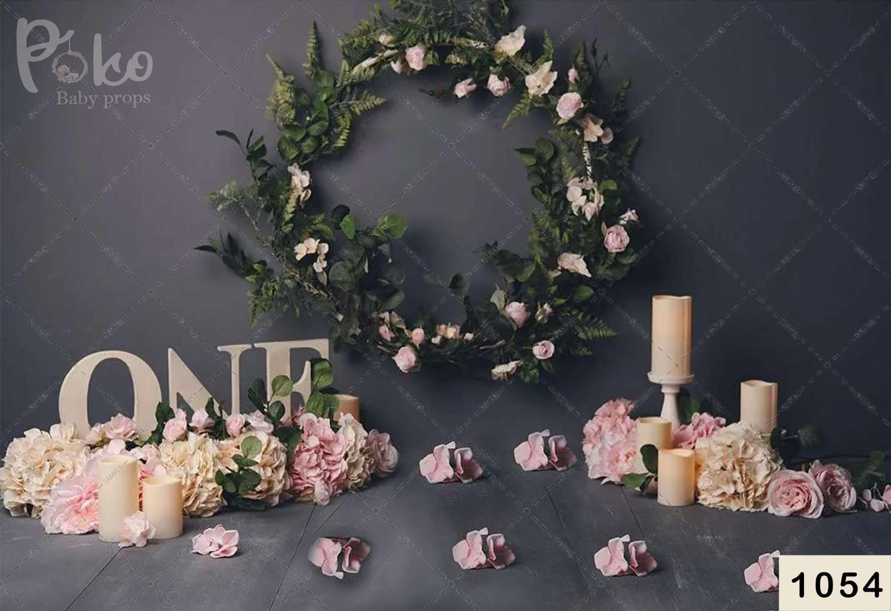 Creeper Flower Stick Birthday babyphotoshoot Backdrop