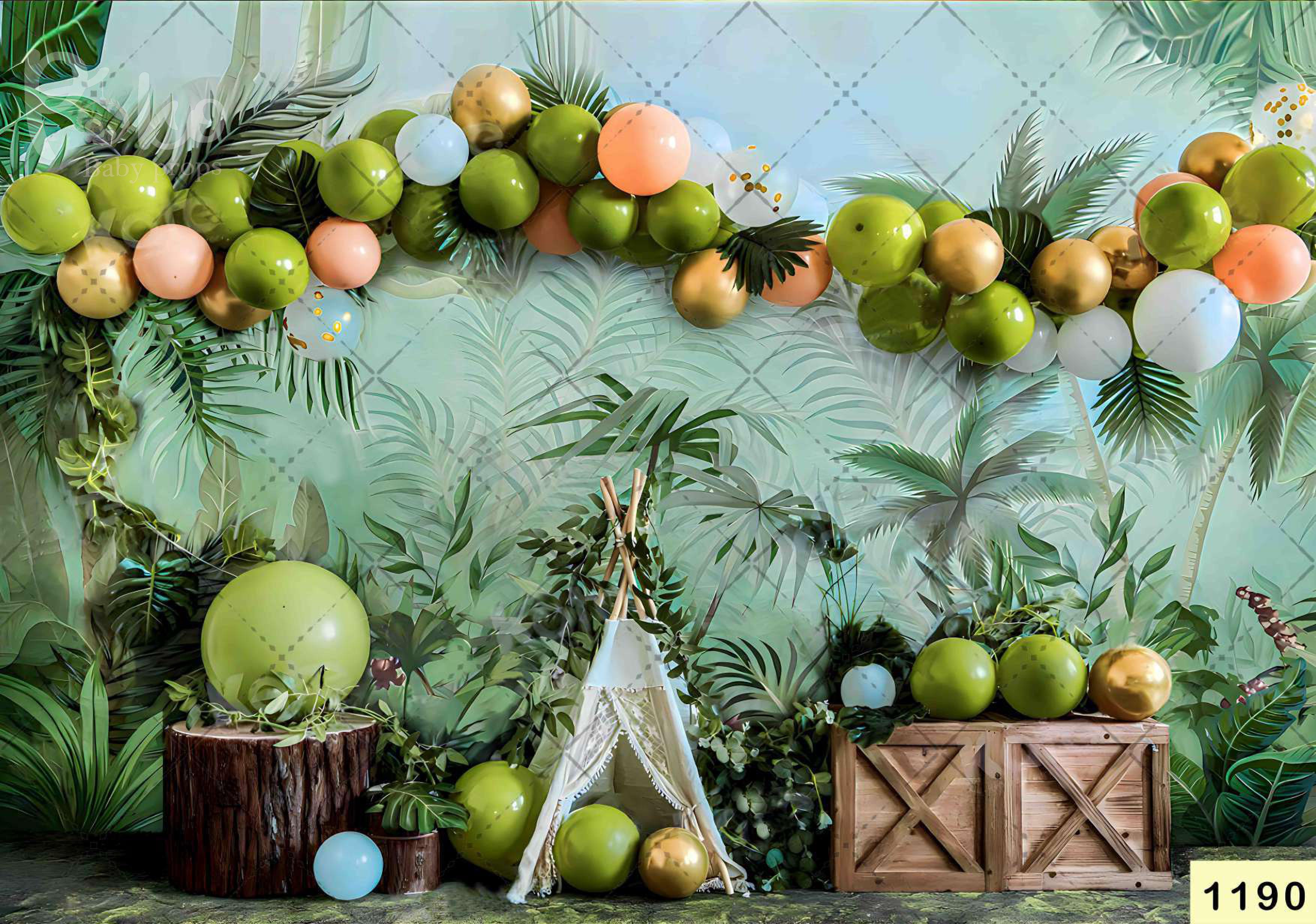 Jungle Birthday Backdrop