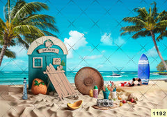 Surfing Spot Beach Backdrop