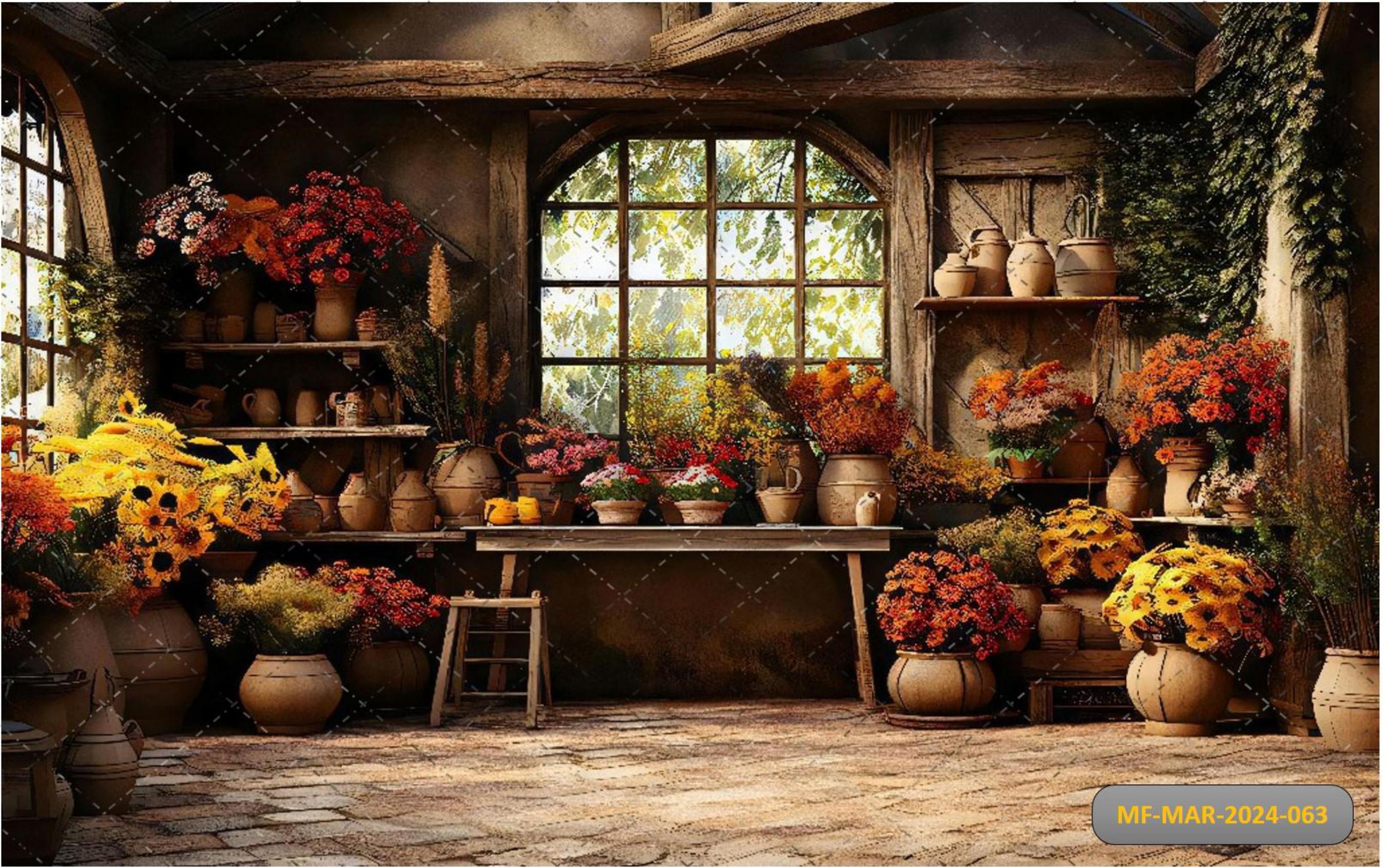 Flower Shop babyphotoshoot Backdrop