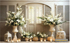 White Flower Garden Backdrop