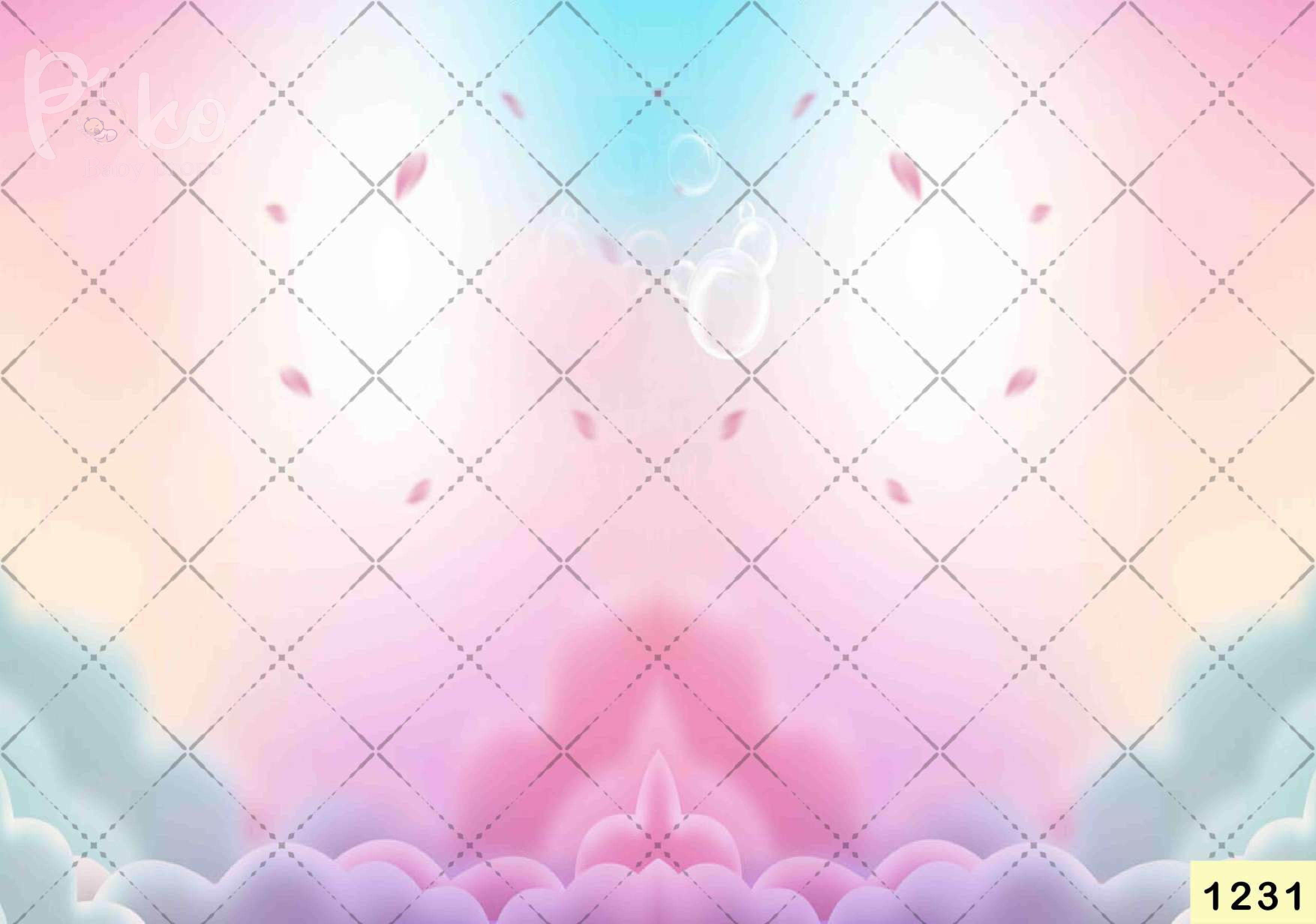 Pink And Color Cloud Backdrop