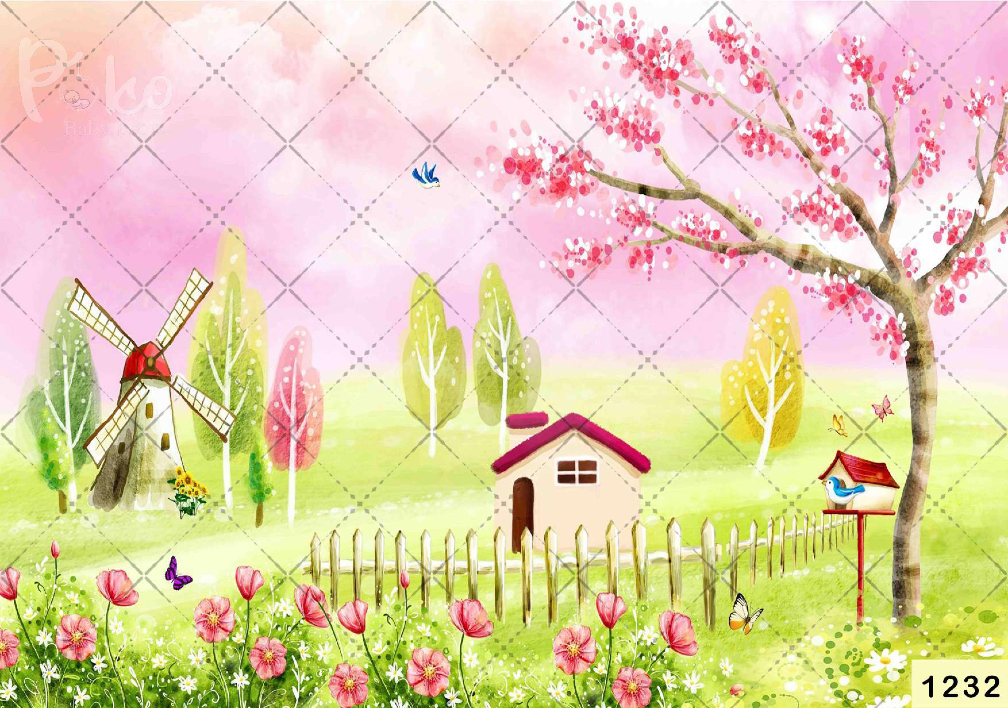 Spring Scenes Backdrop