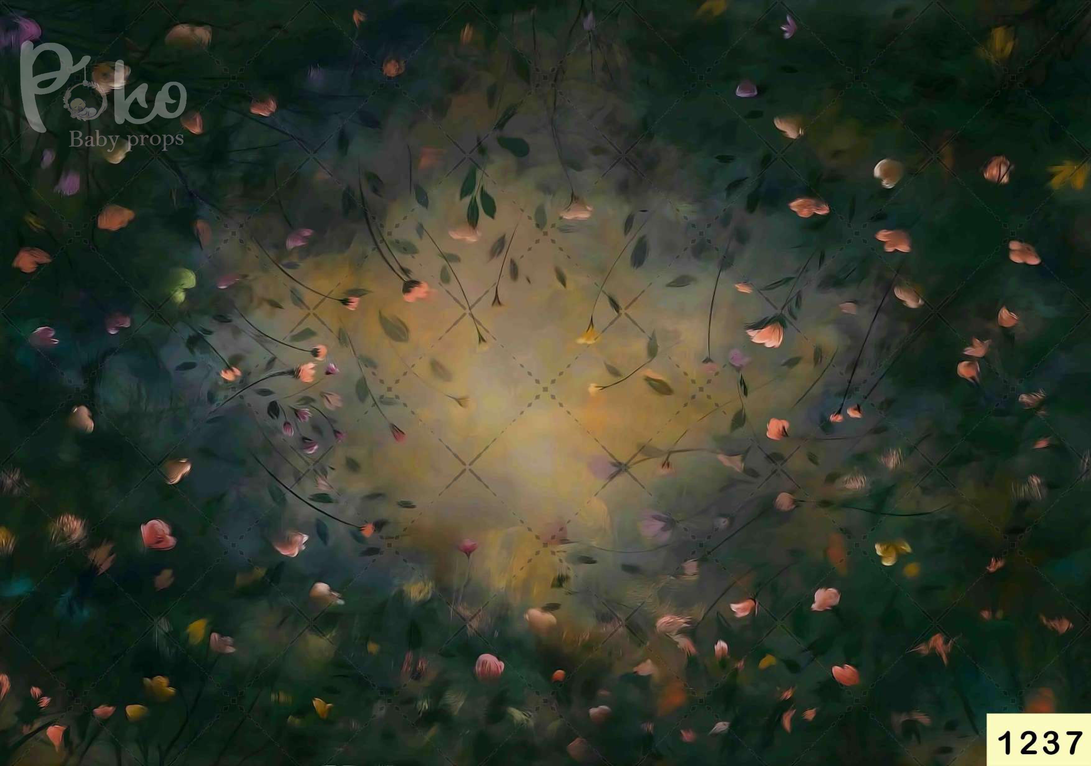 Creeper Flower Brown babyphotoshoot Backdrop