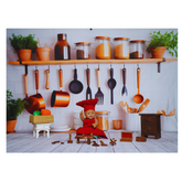 Kitchen theme baby photoshoot setup