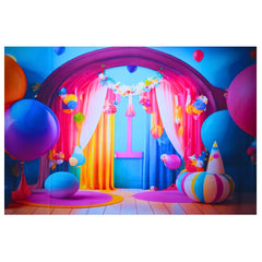 Blue And Pink Balloon Backdrop