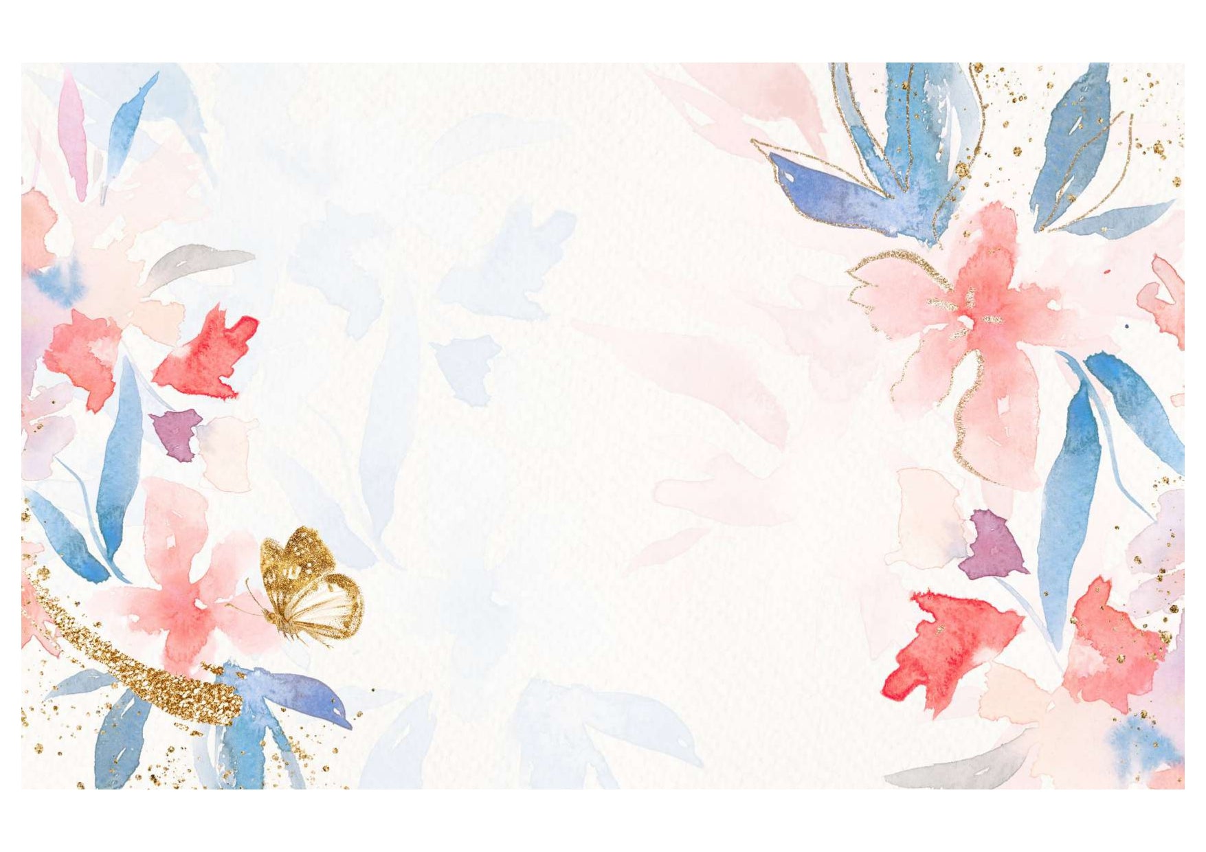 Blue Color Floral Backdrop