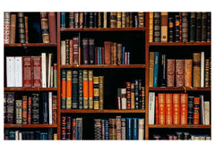 Fabric backdrop-Library Four Column Shelf Backdrop
