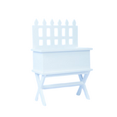 baby and toddler photoshoot flower table with fence prop