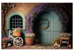 Garden With Lavender Flower babyphotoshoot Backdrop