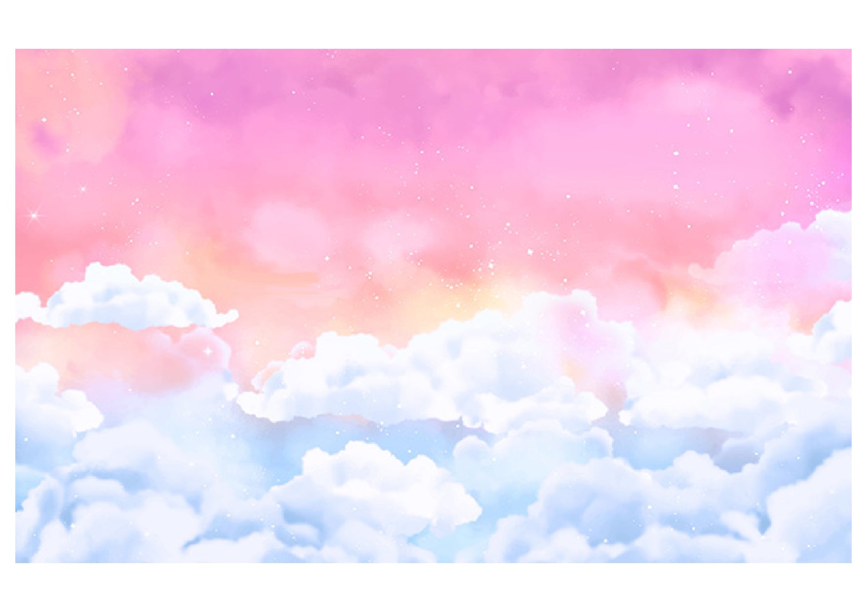 Pink And Orange Cloud Backdrop