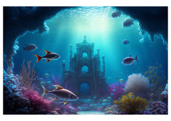 Under Water Sea Castle Backdrop