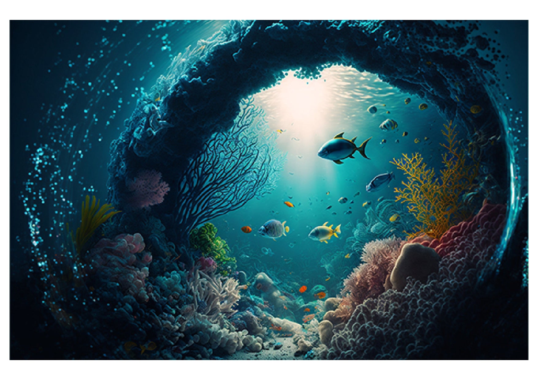 Arch Under Sea Backdrop