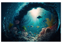 Arch Under Sea Backdrop