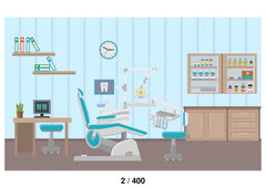 Flat Dental Clinic Backdrop