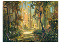 Fall Birches Forest Backdrop