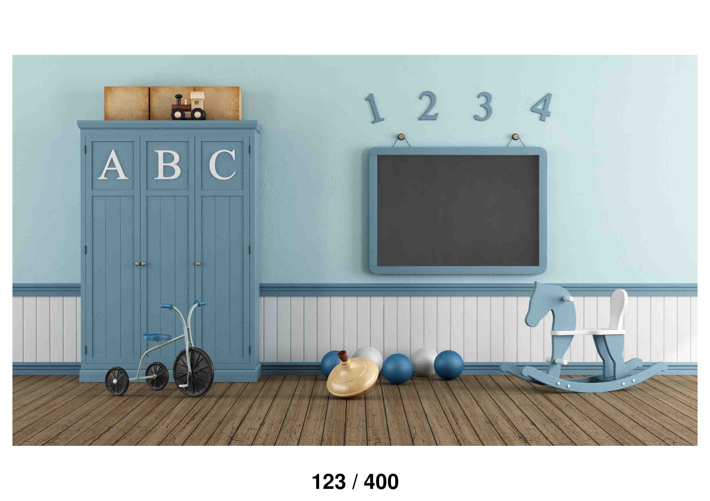 Retro child Playroom Backdrop