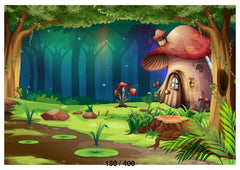 Mushroom Home Backdrop