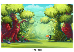 Toucan Bird Forest Backdrop