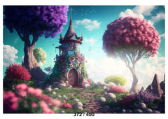 Fairyland Forest With Tall Tree Backdrop