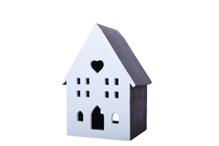 Wooden House-White And Brown Wooden House-White And Brown