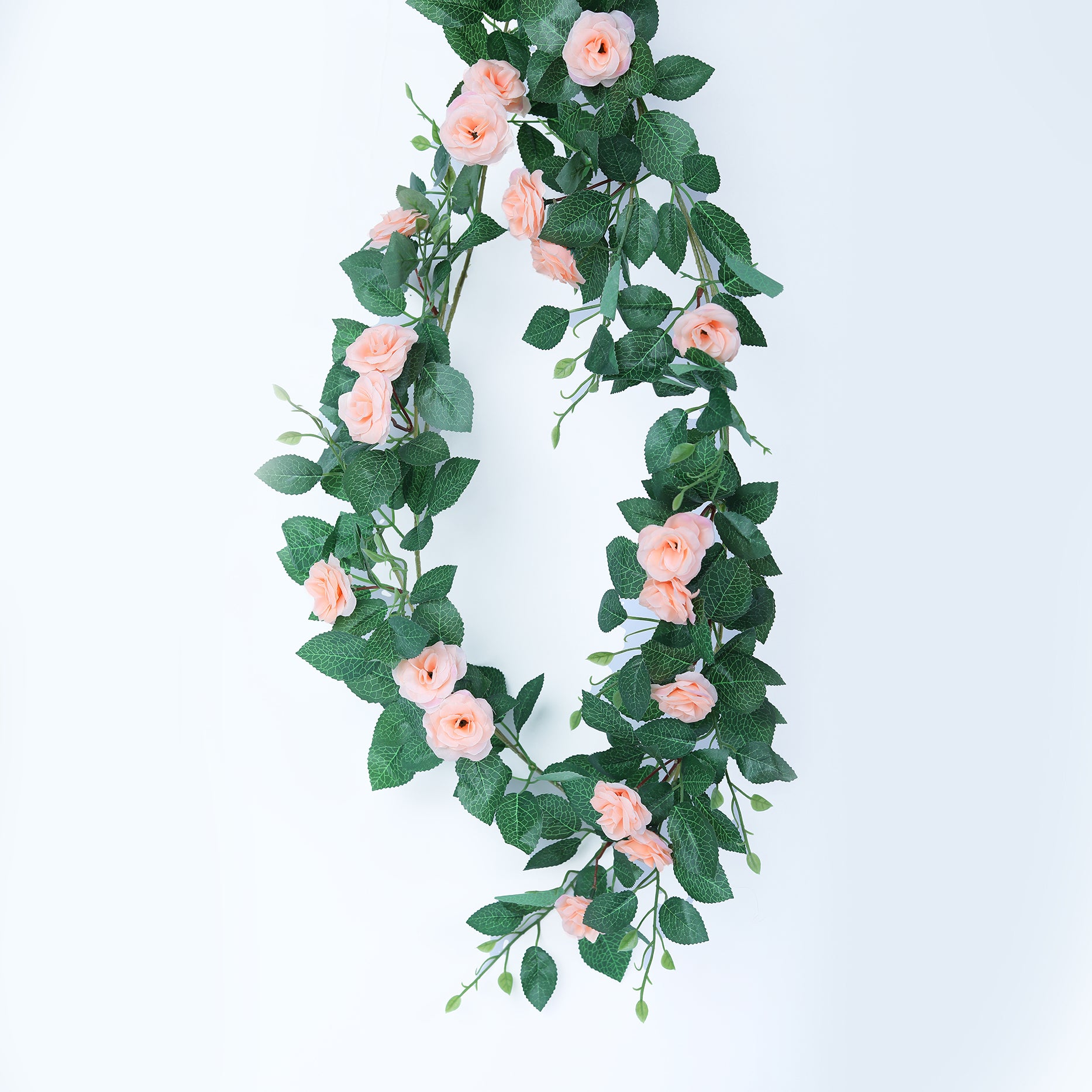 Artificial Roses Garland Peach creeper