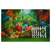Parrot jungle baby photoshoot theme setup