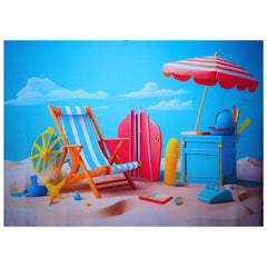 Beach chair and Backdrop