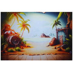 Coconut Tree Beach Backdrop