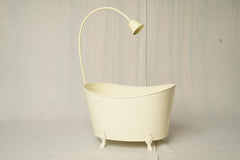 Metal Bath Tub Prop for Baby Photoshoot | Vintage Baby Bath Photography Prop