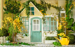 Yellowish House Setup Backdrop-Fabric Backdrop