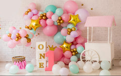 Pink Color With Balloon Backdrop