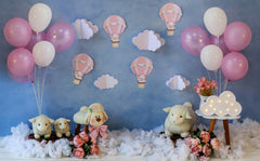 Parachute With Animal Theme-Fabric Backdrop