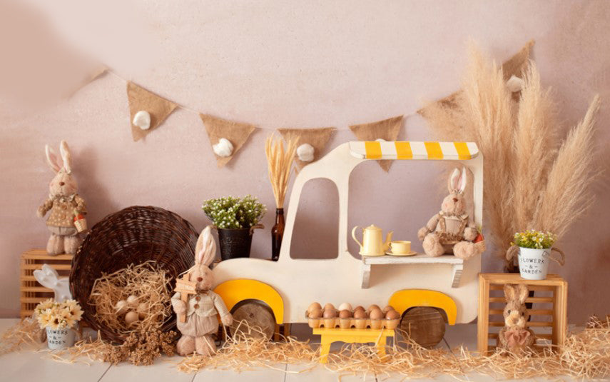 Jeep Bunny Backdrop