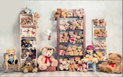 Teddy Toys Backdrop-Fabric Backdrop