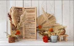 Artifical Window With Boho Backdrop-Fabric Backdrop