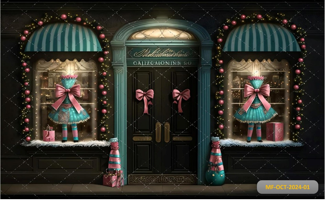 Christmas shop babyphotoshoot backdrop